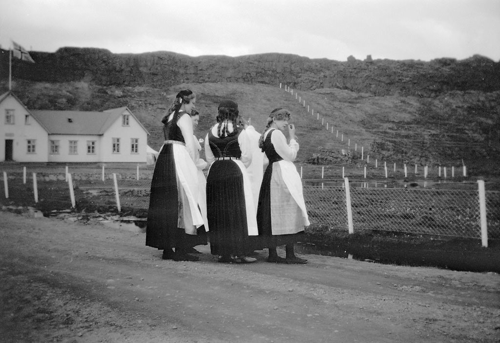 Women at Thingvellir, Iceland.