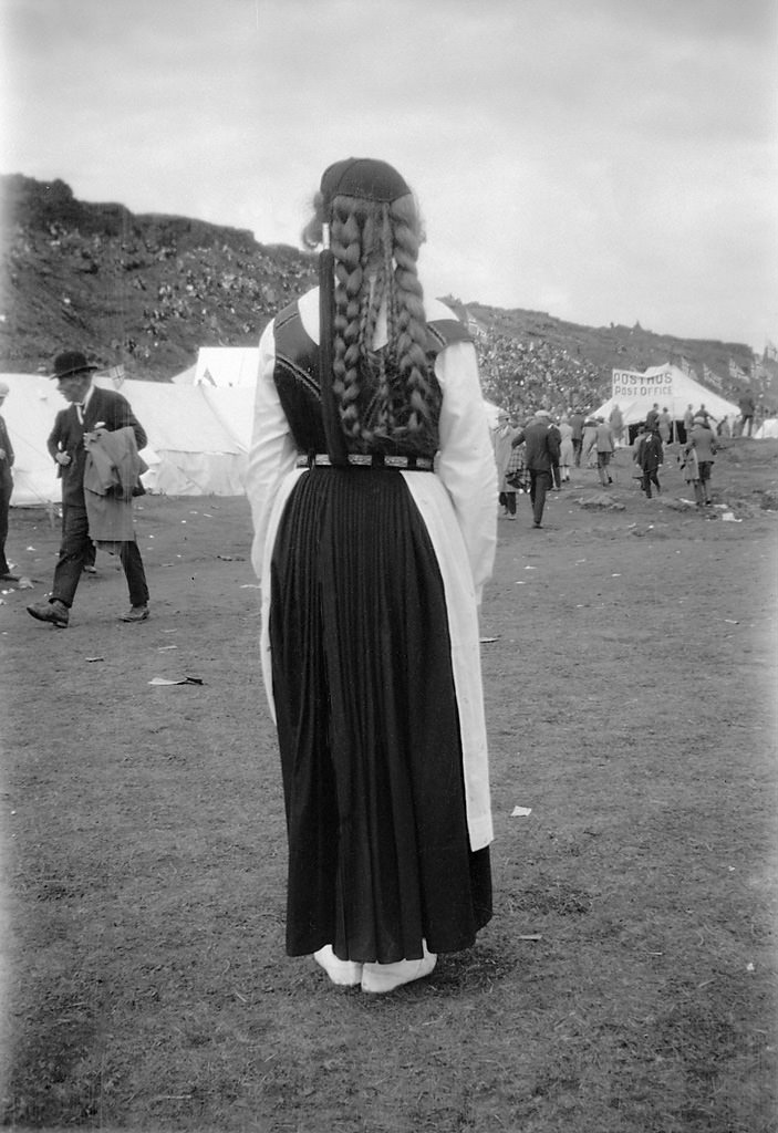 A woman at Thingvellir, Iceland.