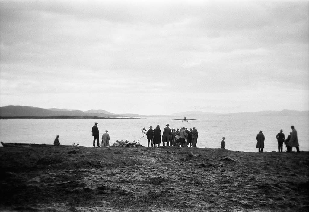 An aeroplane at lake Thingvallavatn, Thingvellir, Iceland.