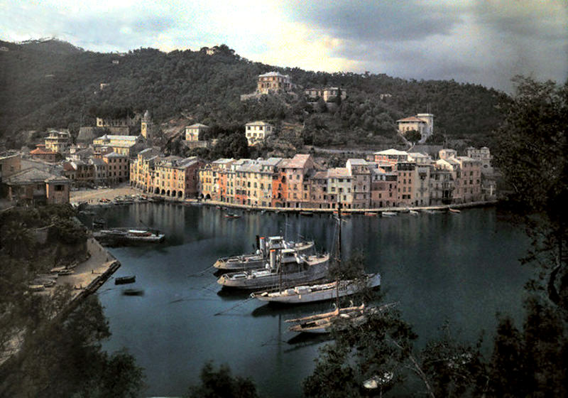 Portofino harbor, Italy, 1935.