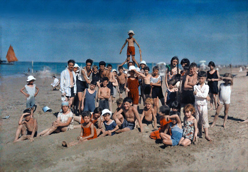 Children celebrating a holiday in Venice, Italy, 1928.