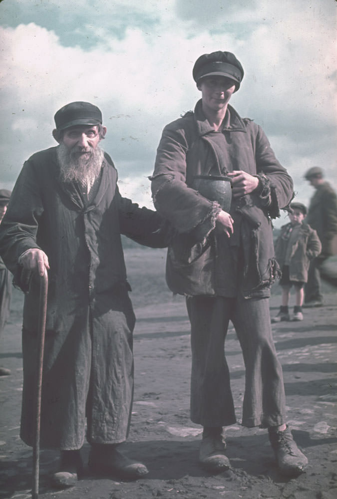 A men, Kutno, Nazi-occupied Poland, 1939.