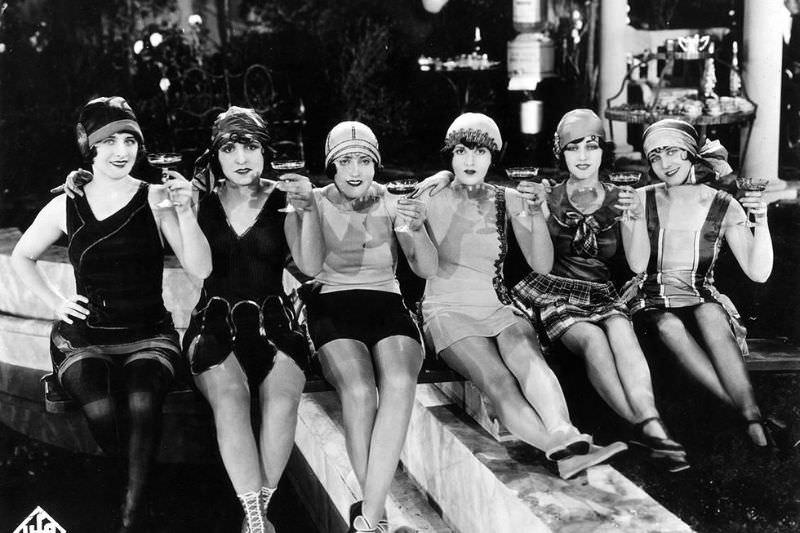 Raising a Glass to the New Year: Vintage Photos of Ladies Enjoying a Drink in the Early 1900s