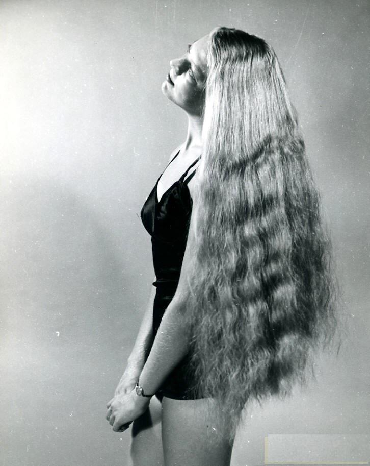 Flowing Locks: Specular Vintage Photos Long-Haired Ladies by Stan Shuttleworth