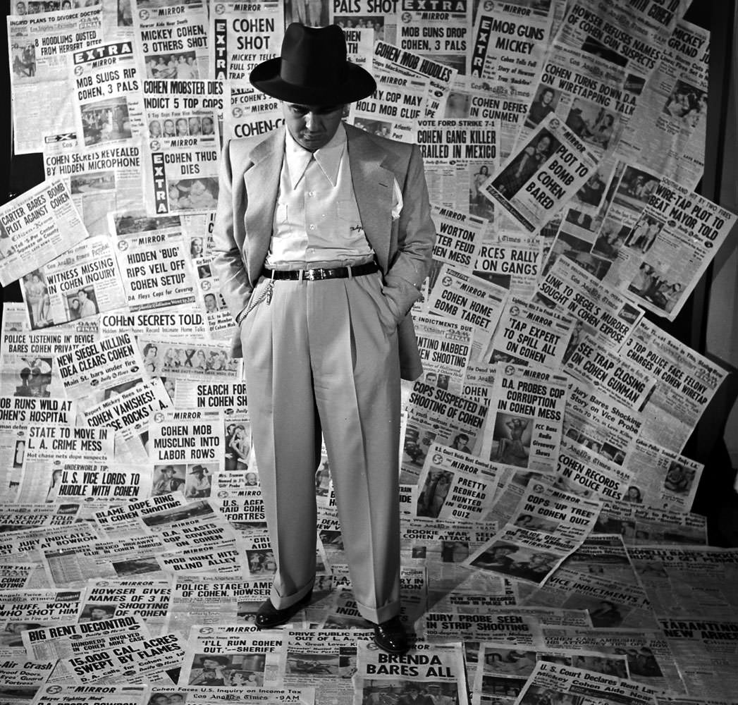 Mickey Cohen, 1949.