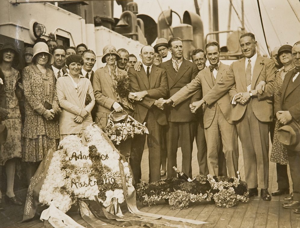 Group portrait on board S.S. Maunganui, 1926 - 1936