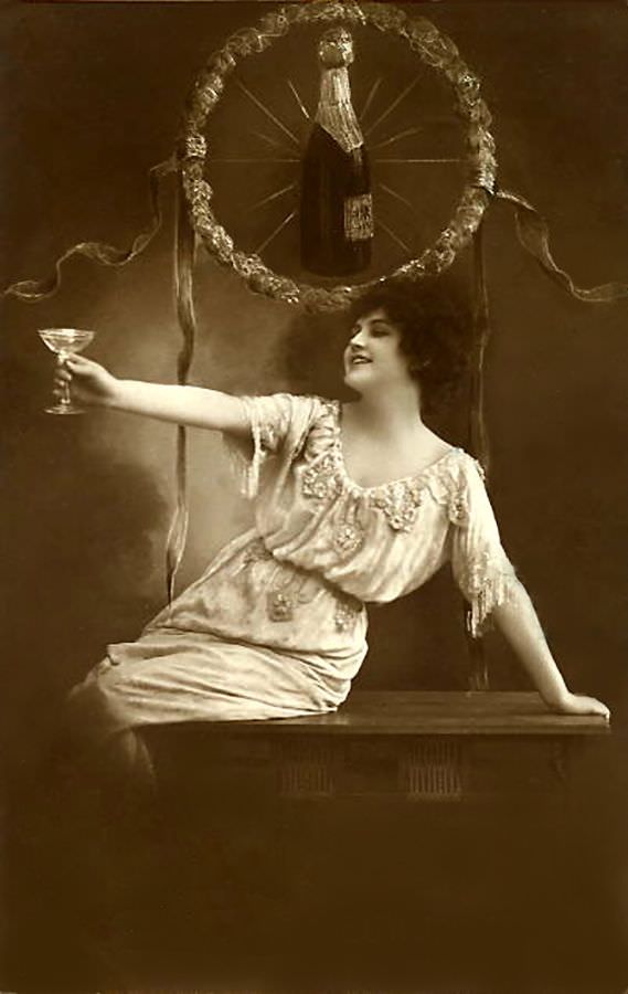 A Dutch woman on New Year's Eve, 1913.