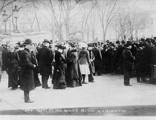 A New Year's reception at the White House, 1909.