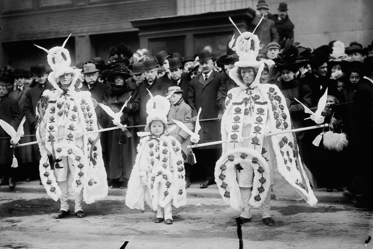 The Mummers Parade in Philadelphia, 1909.