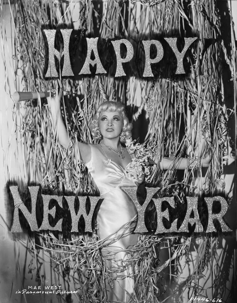 Seasonal greetings from Mae West, 1936.