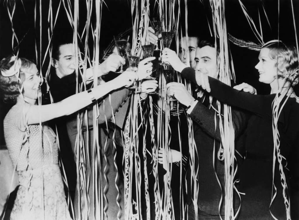 A New Year's Eve party in France, 1937.