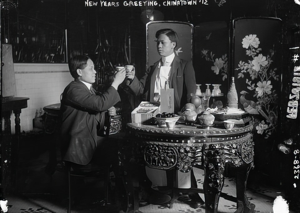 New Year’s Eve, Chinatown, 1912.