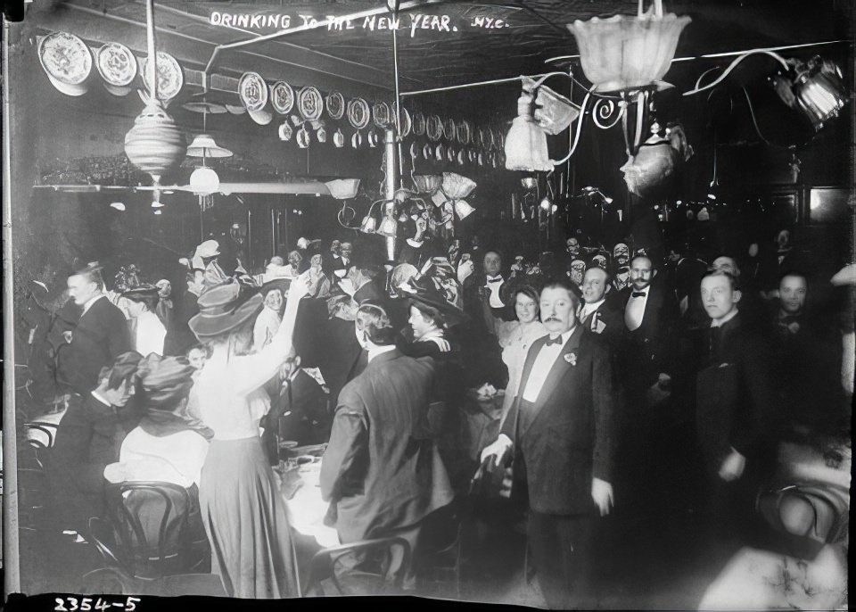 New Year’s Eve, New York City, 1910s.