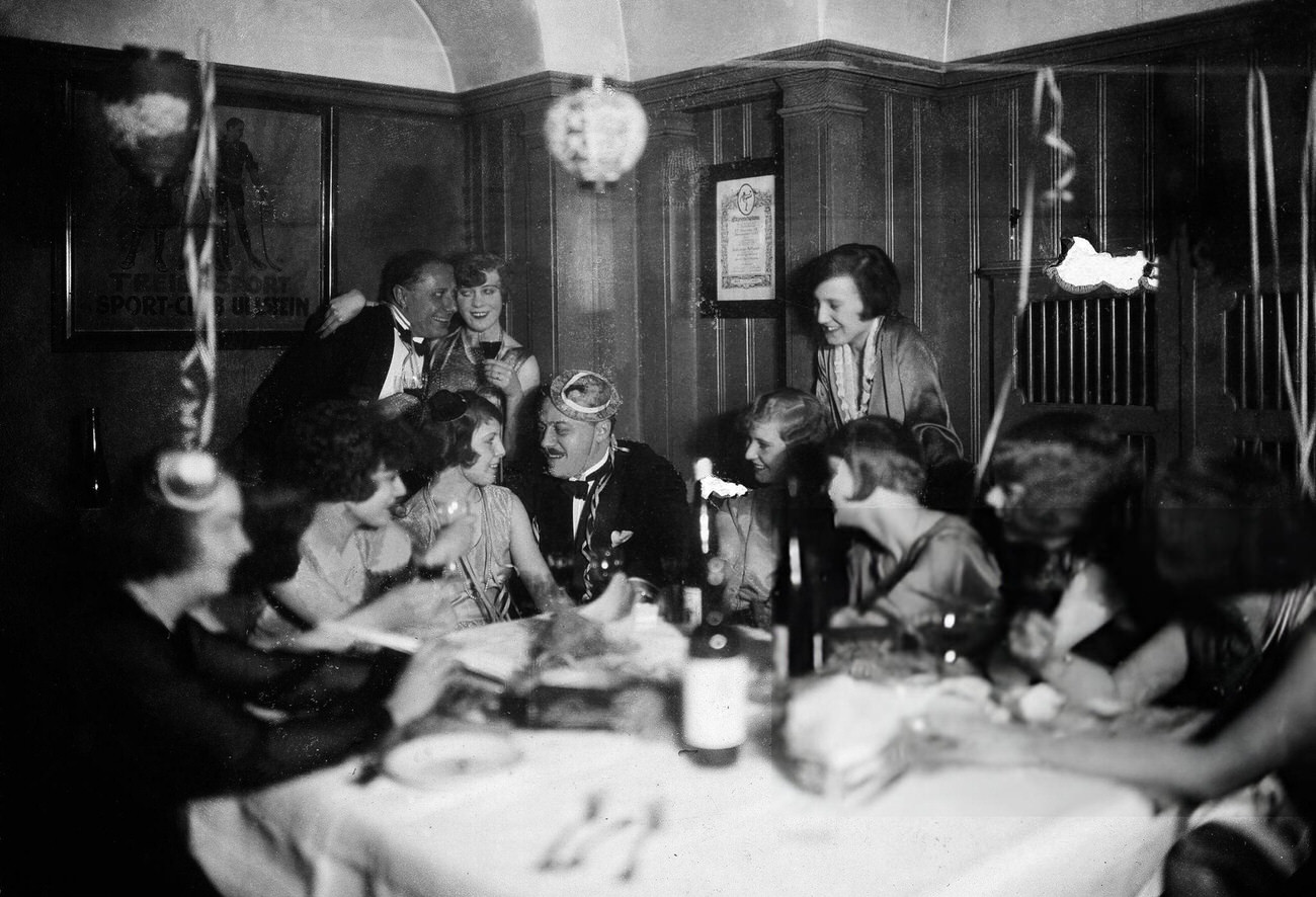 Paul Morgan at a party, 1928.