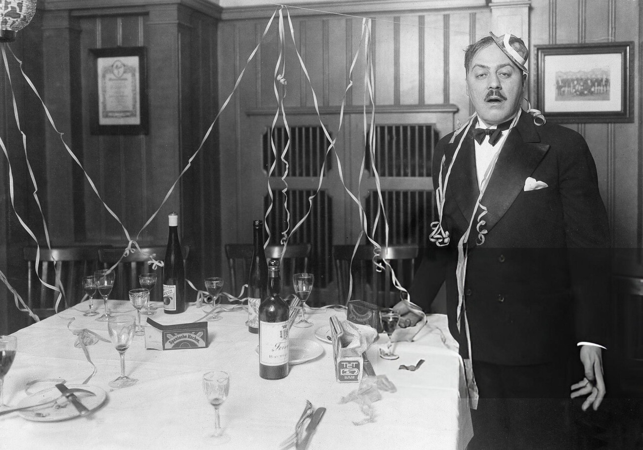 Paul Morgan at a party, 1928.