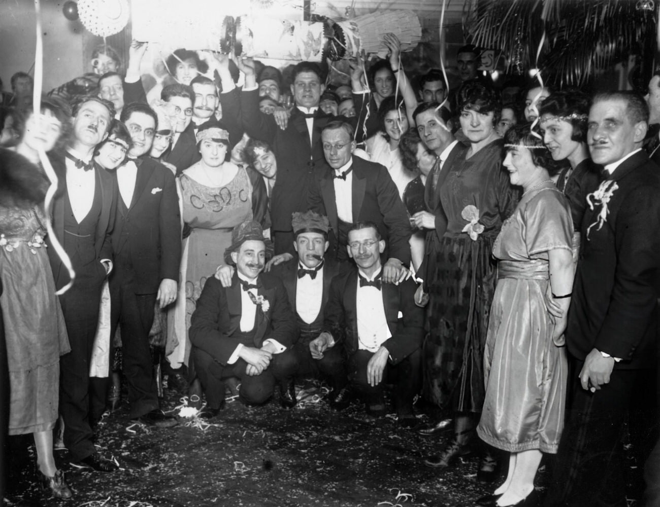 New Year's Eve revelers at the Sporting Club in London, 1922.