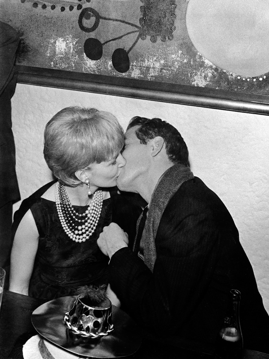 Joanne Woodward and Paul Newman at a New Year’s Eve party, Orsay, France, 1961