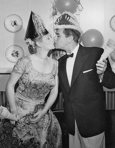 Lucille Ball and Desi Arnaz on New Year's Eve