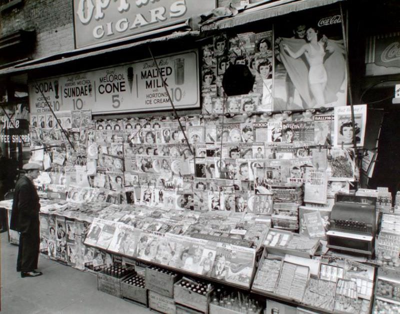 Newsstand, 32nd Street and Third Avenue, Manhattan.