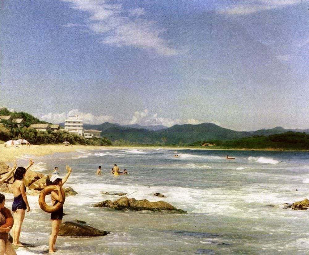 This is the beach at Majon, in North Korea's second-largest city of Hamhung, photographed some time in the 1990s.