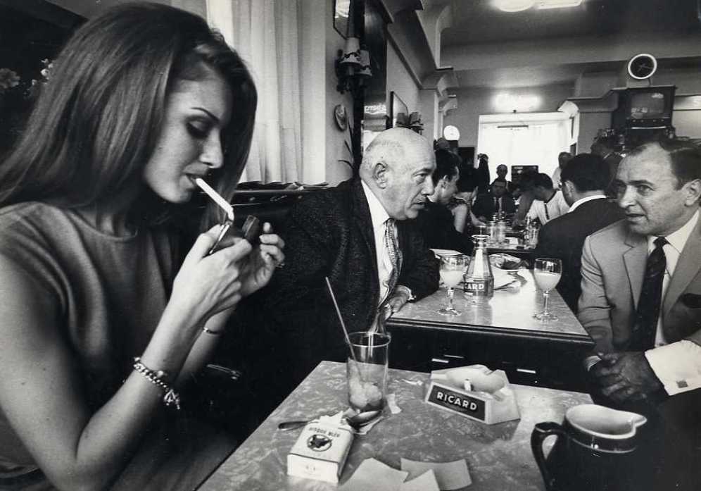 Beauty in a cafe, 1968.