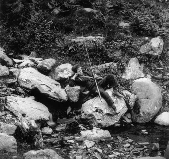 Napping while fishing, 1857.