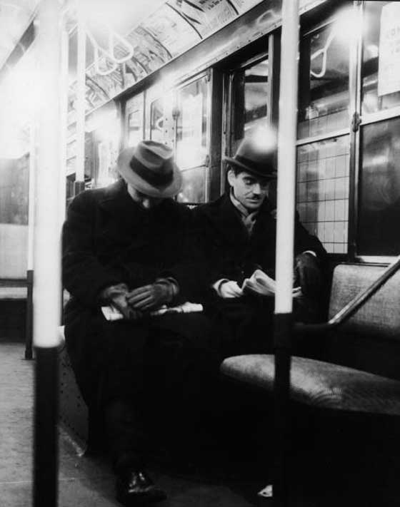 Napping on the Sixth Avenue subway, 1930s.