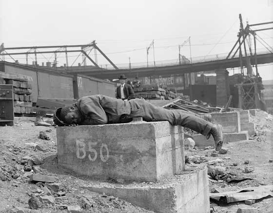 Sleeping on a concrete-hard mattress, 1890.