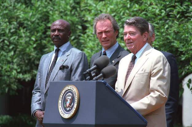 Clint Eastwood and Louis Gossett Jr.