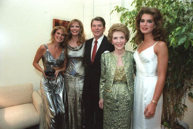 Christie Brinkley, Cheryl Tiegs, and Brooke Shields at a Tribute to Bob Hope's 80th birthday party