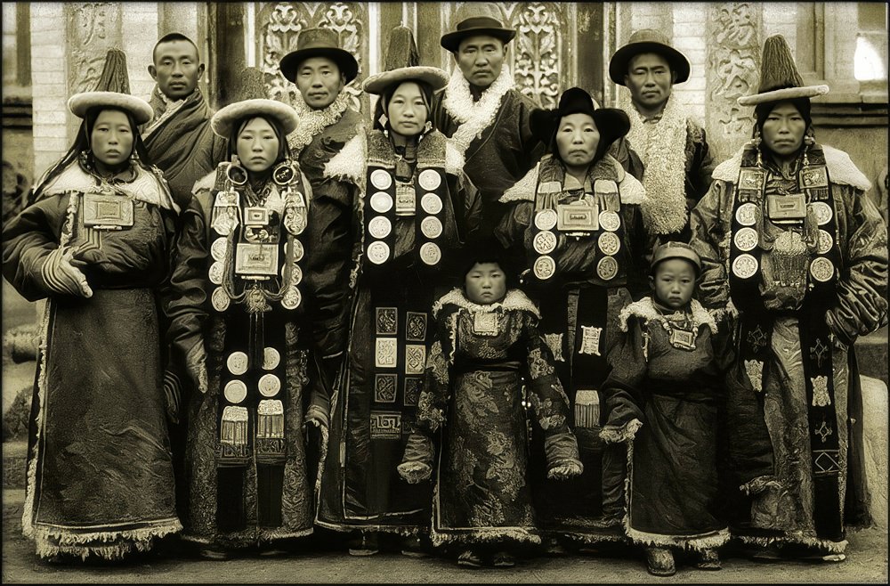 A family in Lanchow, 1944.