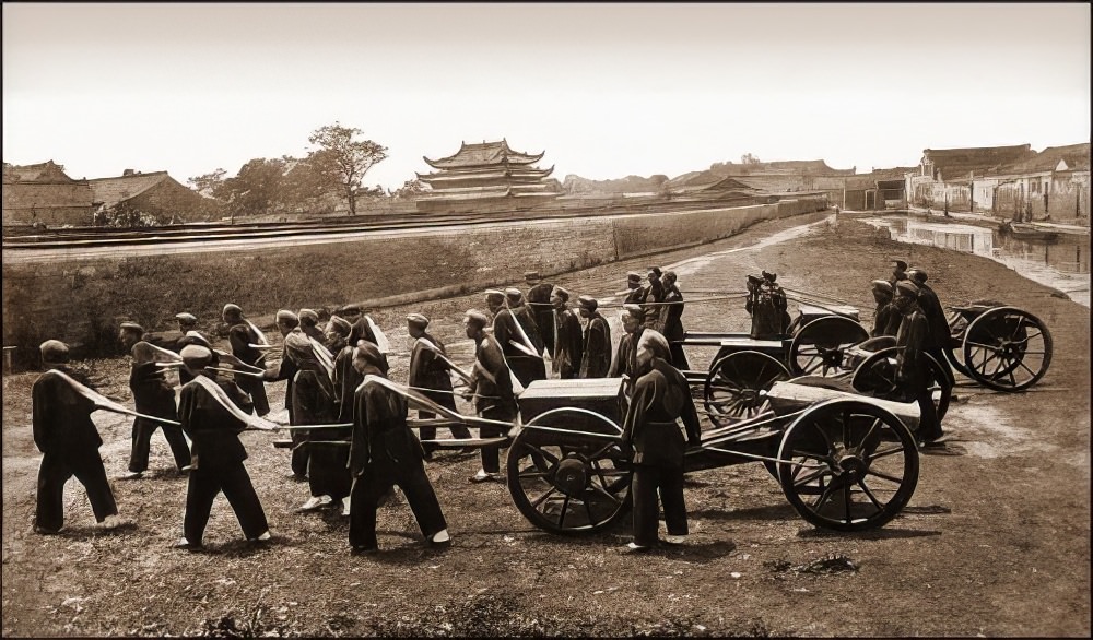 Mercenary artillerymen, 1880.