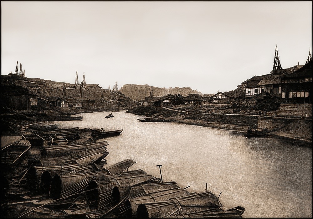 Salt well industrial district, Tzeliutsing, 1906.