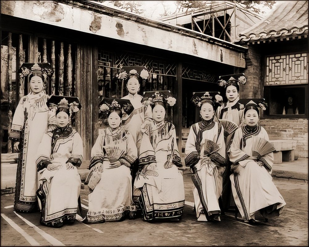 Manchu ladies of the palace warned to stop smoking, 1910