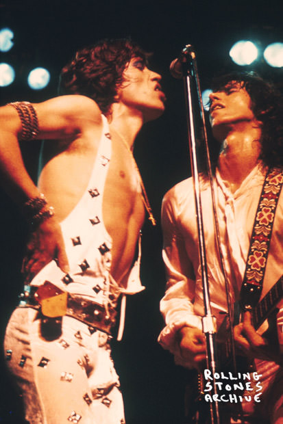 Mick Jagger and Keith Richards Empire Pool, Wembley, England September 1973