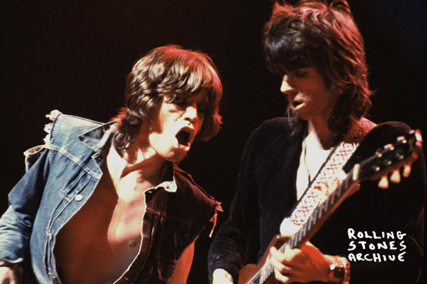 Mick Jagger and Keith Richards Empire Pool, Wembley, England September 1973