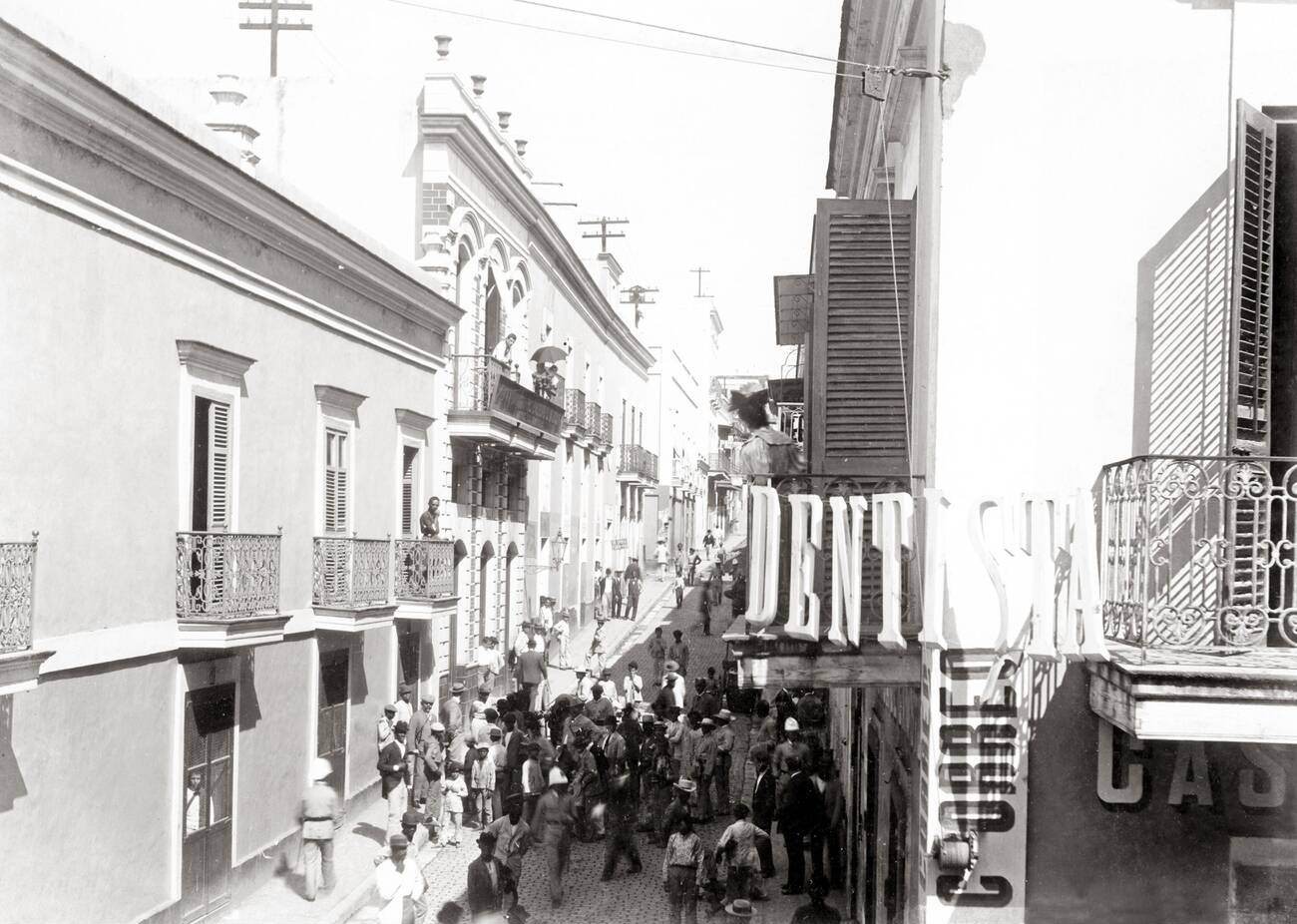 San Justo Street, San Juan, Puerto Rico, 1900.