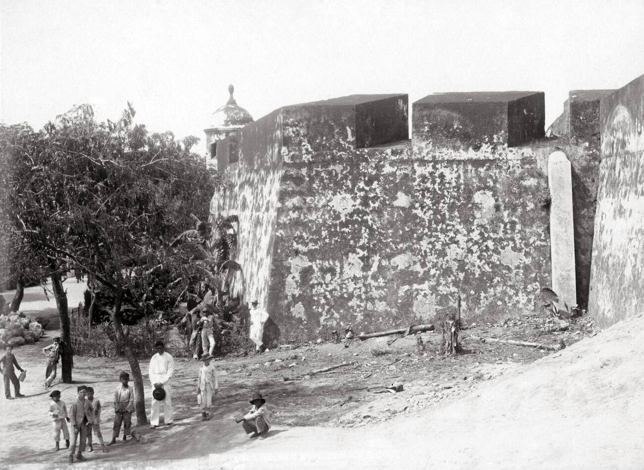 The old walls of San Juan, Puerto Rico, 1900.