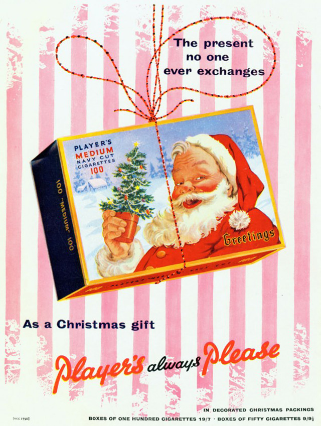 Santa Smokes? Bizarre Vintage Tobacco Ads Featuring Santa Claus