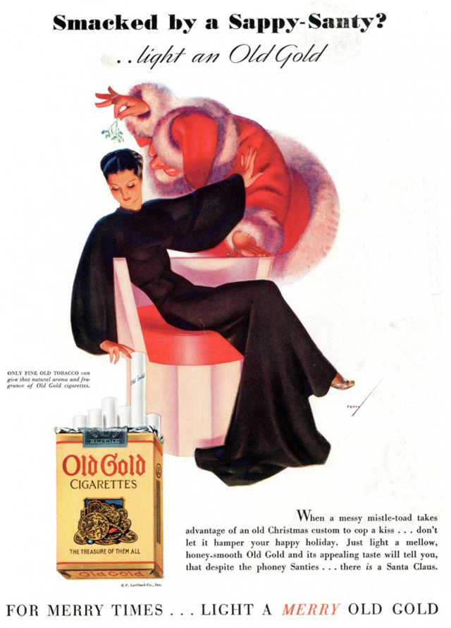 Santa Smokes? Bizarre Vintage Tobacco Ads Featuring Santa Claus