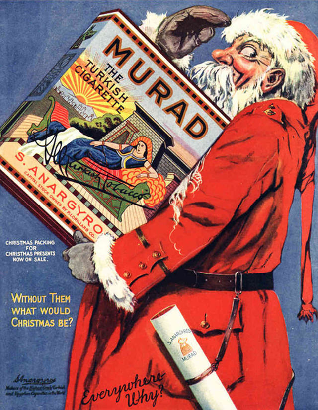 Santa Smokes? Bizarre Vintage Tobacco Ads Featuring Santa Claus