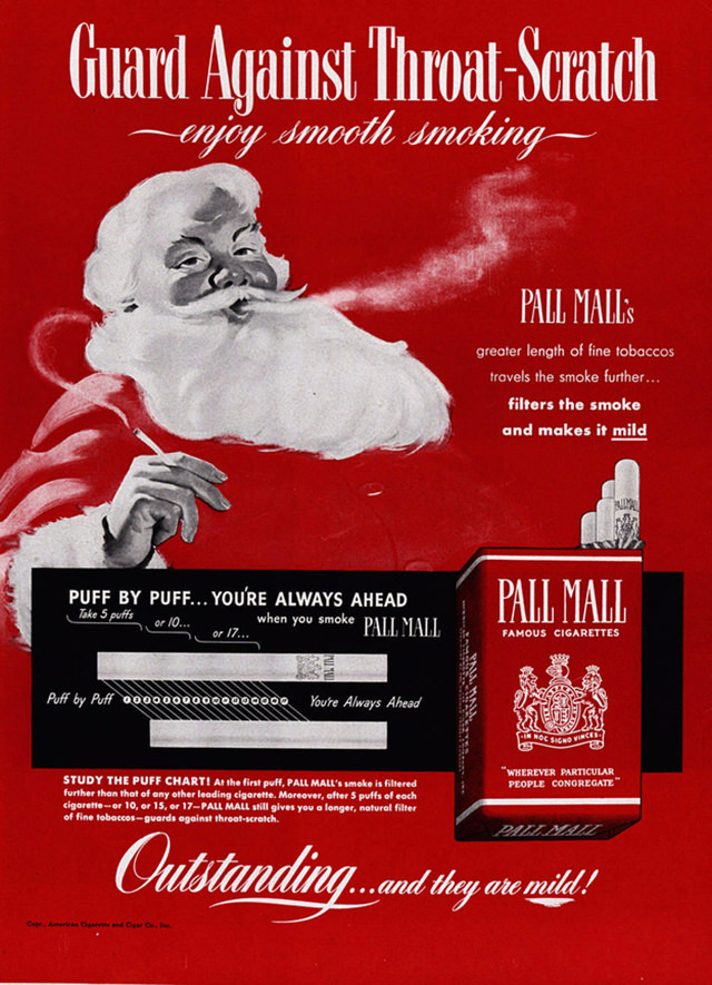 Santa Smokes? Bizarre Vintage Tobacco Ads Featuring Santa Claus