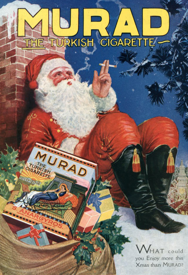 Santa Smokes? Bizarre Vintage Tobacco Ads Featuring Santa Claus