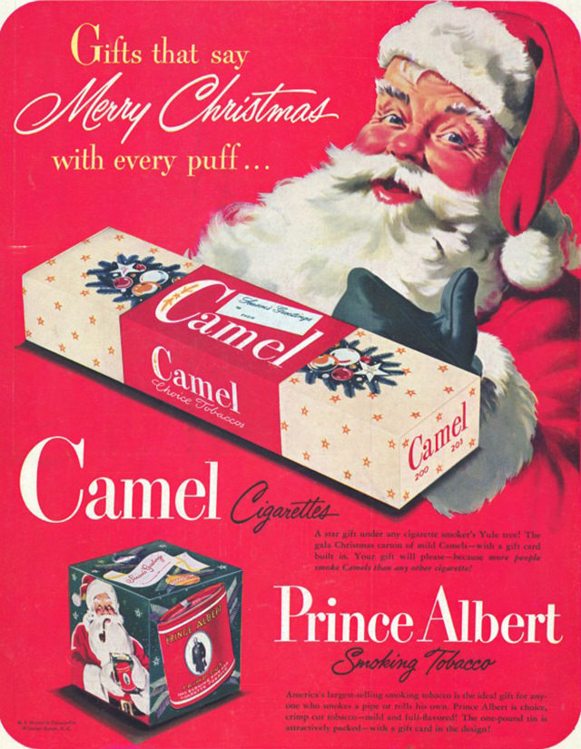 Santa Smokes? Bizarre Vintage Tobacco Ads Featuring Santa Claus