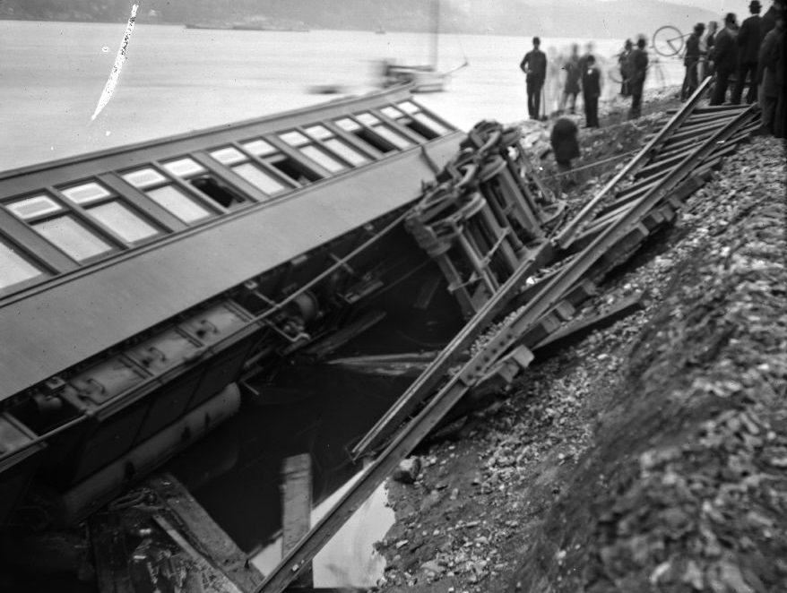 Train wreck in Harrison, New York.