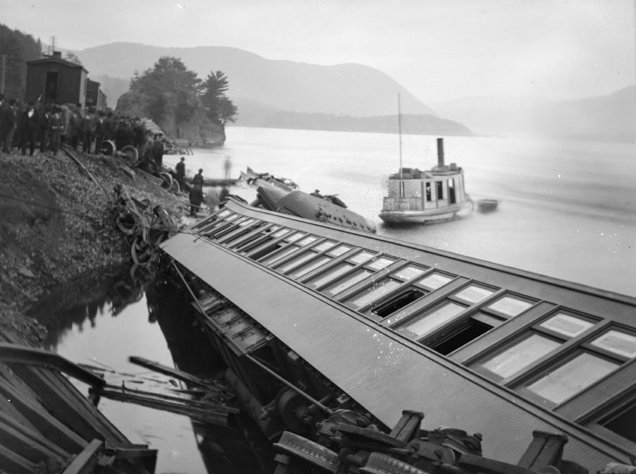 Train wreck in Harrison, New York.