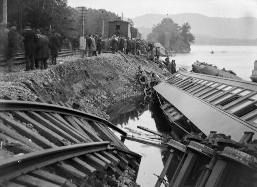 Train wreck in Harrison, New York.