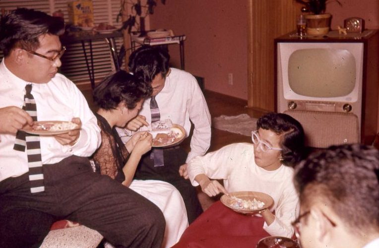 Japanese-American Family's New Year's Eve Mid-1950s