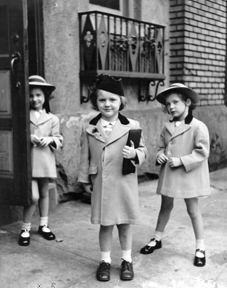 Young residents of Commerce Street, Greenwich Village, 1951.