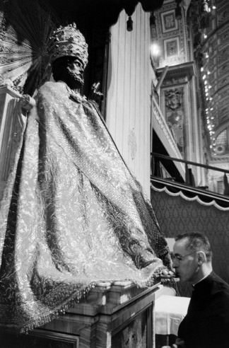 Scene inside St. Peter's Basilica during the Second Vatican Ecumenical Council, 1962